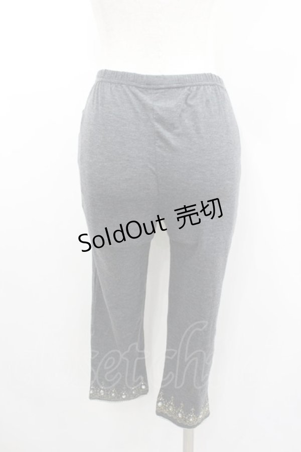 画像3: axes femme / レースプリントスパッツ  グレーＸゴールド I-26-02-11-094-AX-PA-SA-ZI (3)