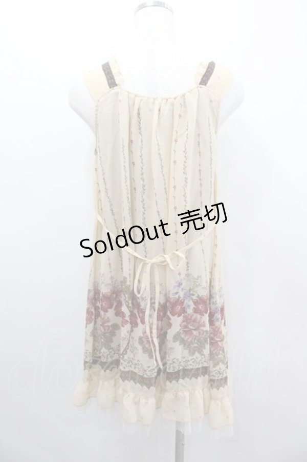 画像3: axes femme / ストライプフラワーノースリーブワンピース  アイボリー I-26-02-11-098-AX-OP-SA-ZI (3)