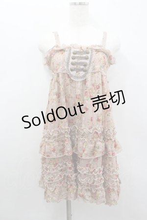 画像: axes femme / ナポレオンブーケキャミチュニック  ピンク I-26-02-11-107-AX-OP-SA-ZI