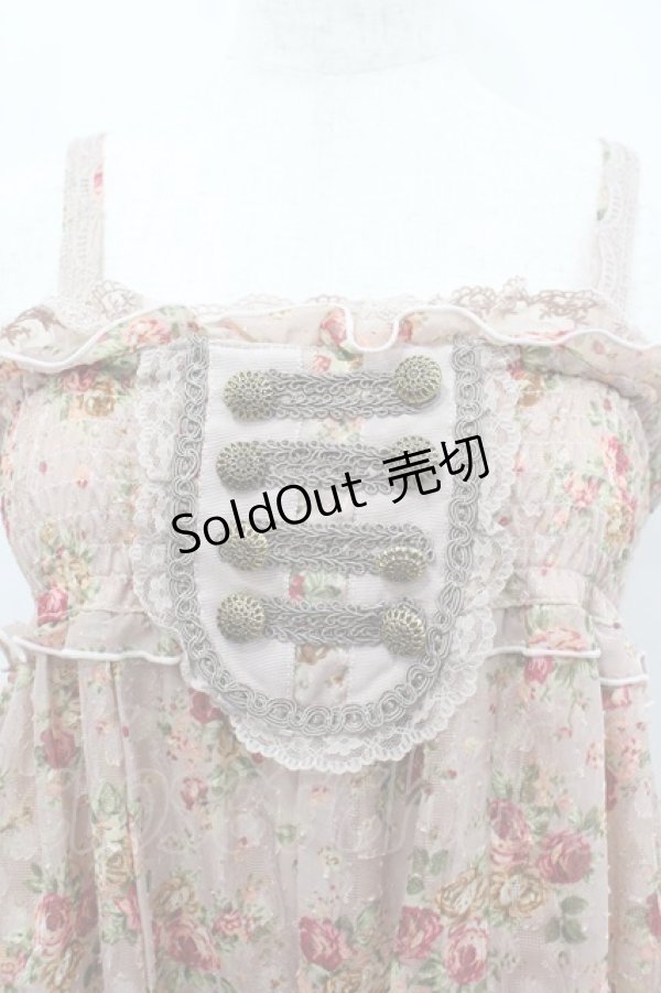 画像2: axes femme / ナポレオンブーケキャミチュニック  ピンク I-26-02-11-107-AX-OP-SA-ZI (2)