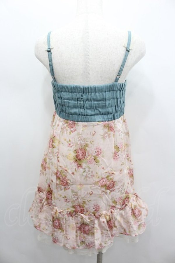 画像3: axes femme / デニム切り替えフラワーチュニ M アワピンク I-26-02-11-108-AX-OP-SA-ZI (3)