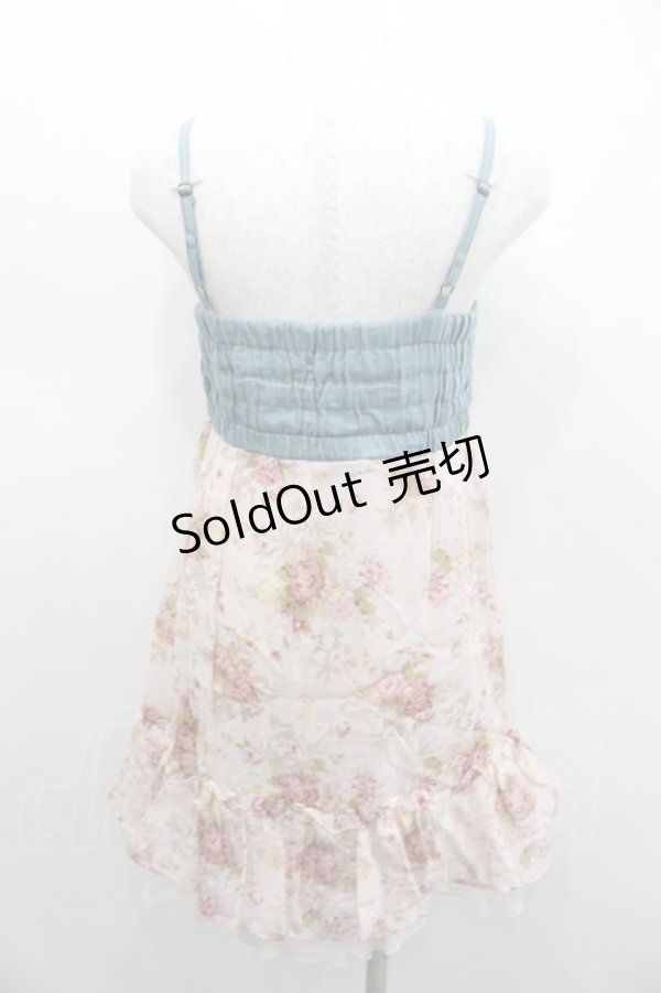 画像3: axes femme / デニム切り替えフラワーチュニ M アワピンク I-26-02-11-108-AX-OP-SA-ZI (3)