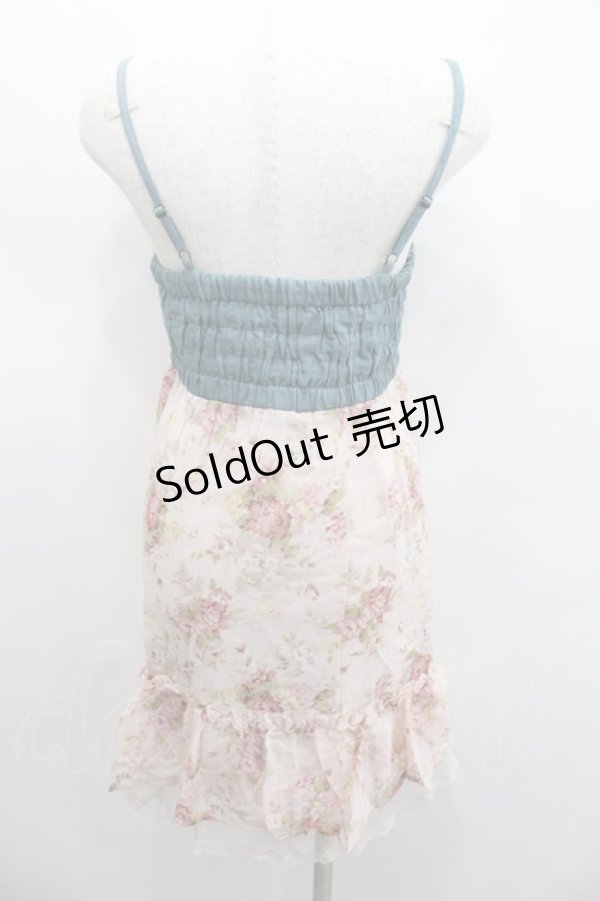 画像3: axes femme / デニム切り替えフラワーチュニ M アワピンク I-26-02-11-109-AX-OP-SA-ZI (3)