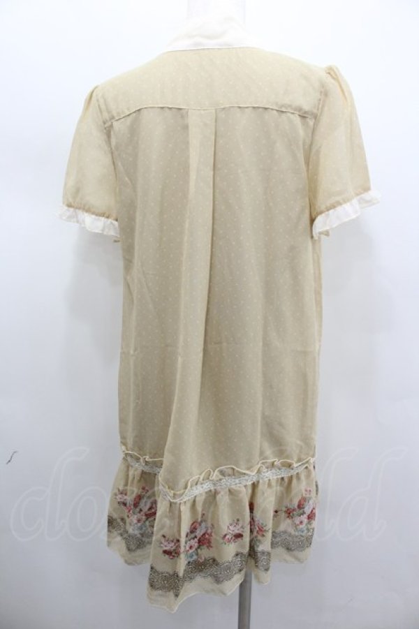 画像3: axes femme / お花ボーダードット柄チュニック  ベージュ I-26-02-11-116-AX-OP-SA-ZI (3)