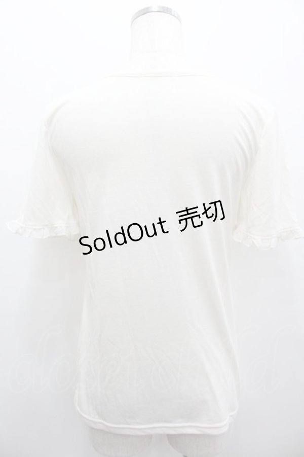 画像3: axes femme / ローズモチーフフリルトップス  アイボリーＸ黒 I-26-02-11-017-AX-TO-SA-ZI (3)