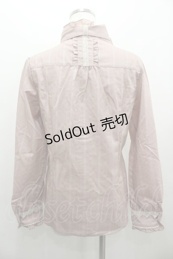 画像3: axes femme / ボウタイ付き長袖フリルブラウス L ピンク I-26-02-11-002-AX-BL-SA-ZI (3)