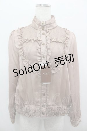 画像: axes femme / サテン裾デザインブラウス M アワピンク I-26-02-11-003-AX-BL-SA-ZI