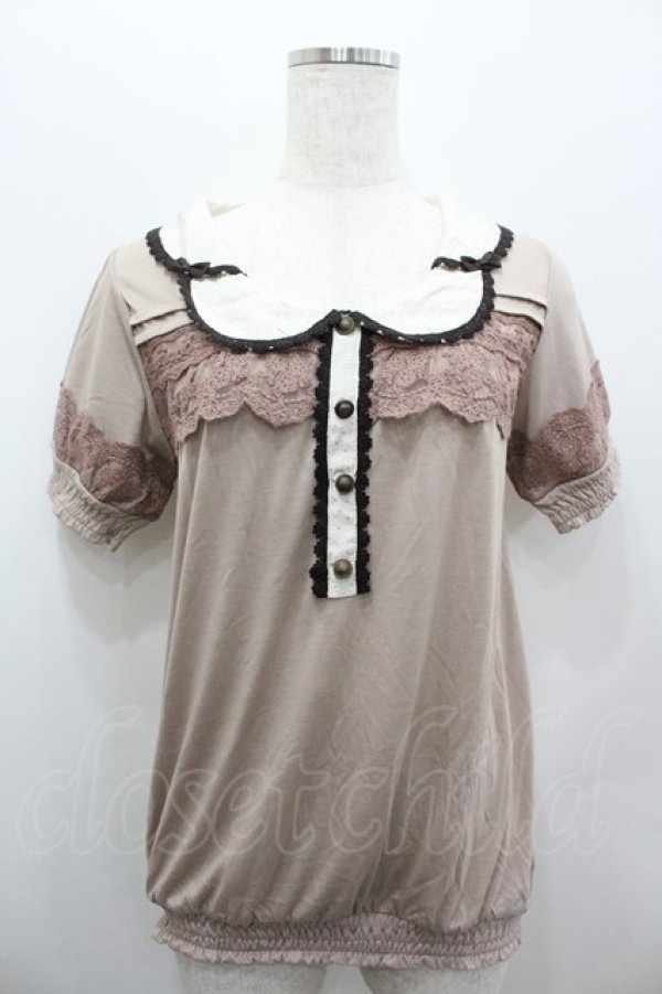 画像1: axes femme / 異素材衿使いPO M アワピンク I-26-02-11-025-AX-TO-SA-ZI (1)