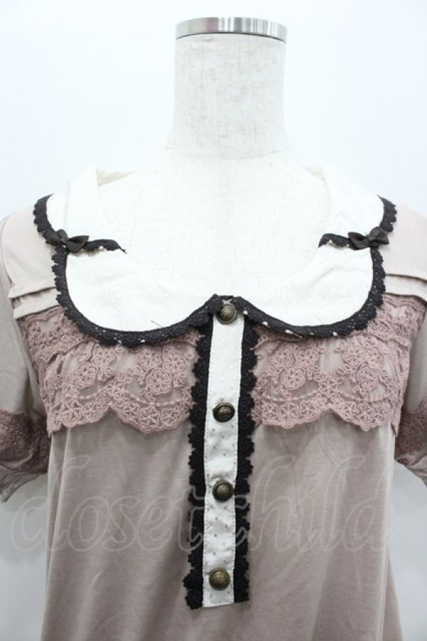 画像2: axes femme / 異素材衿使いPO M アワピンク I-26-02-11-025-AX-TO-SA-ZI (2)