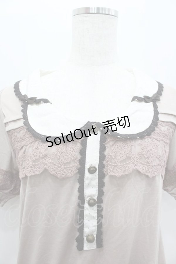 画像2: axes femme / 異素材衿使いPO M アワピンク I-26-02-11-025-AX-TO-SA-ZI (2)