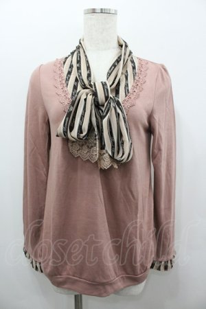 画像: axes femme / レジメ柄ボータイPO  アワピンク I-26-02-11-026-AX-TO-SA-ZI