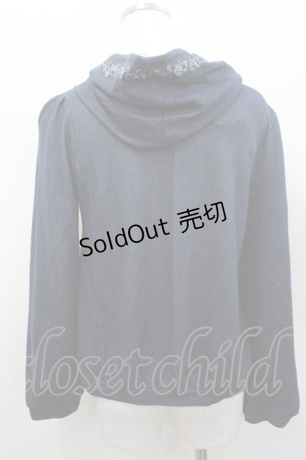 画像3: axes femme / レース配色ZIPパーカー  ネイビーＸ白 I-26-02-13-033-AX-TO-SA-ZI (3)