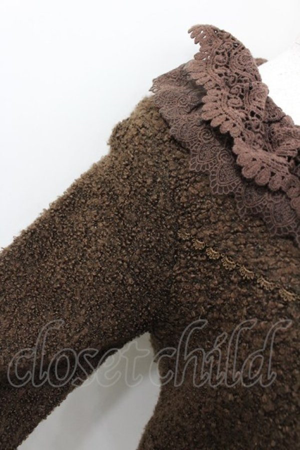 画像2: axes femme / ボアジップアップカーデ  ブラウン I-26-02-13-034-AX-TO-SA-ZI (2)