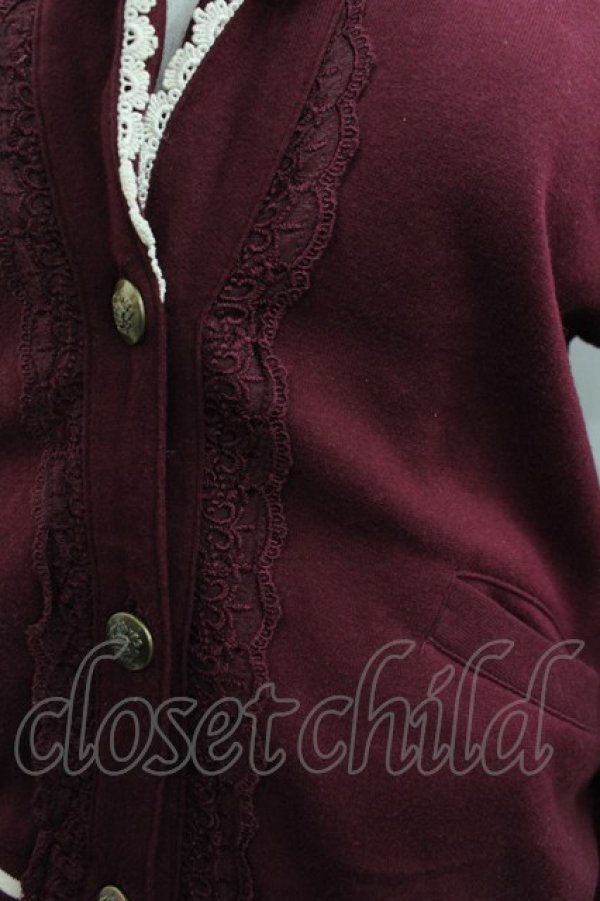 画像2: axes femme / ラインリブ使いパーカージャケット  ボルドー I-26-02-13-035-AX-TO-SA-ZI (2)