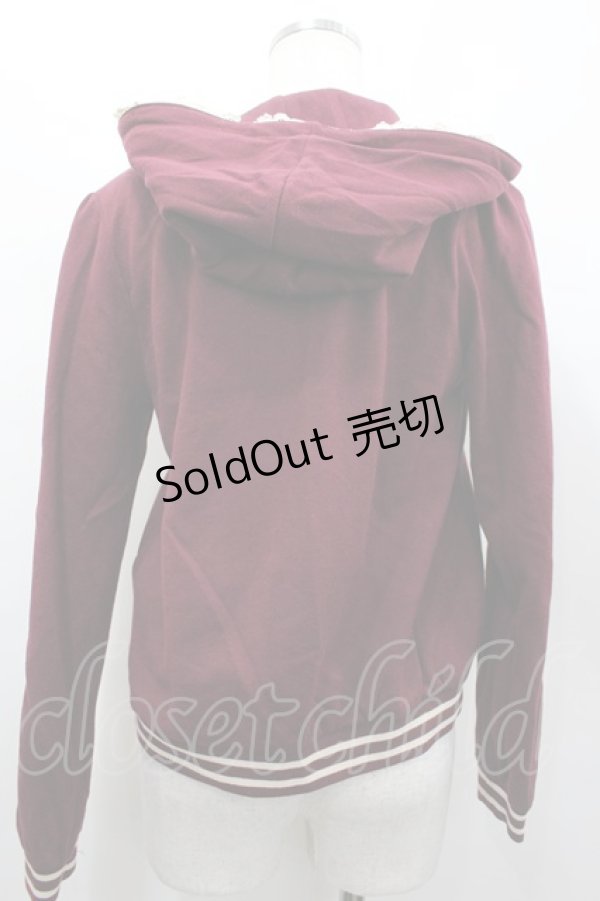 画像3: axes femme / ラインリブ使いパーカージャケット  ボルドー I-26-02-13-035-AX-TO-SA-ZI (3)