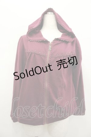 画像: axes femme / バックレースアップパーカー  ボルドー I-26-02-13-038-AX-TO-SA-ZI