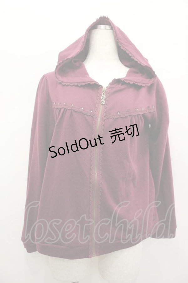 画像1: axes femme / バックレースアップパーカー  ボルドー I-26-02-13-038-AX-TO-SA-ZI (1)