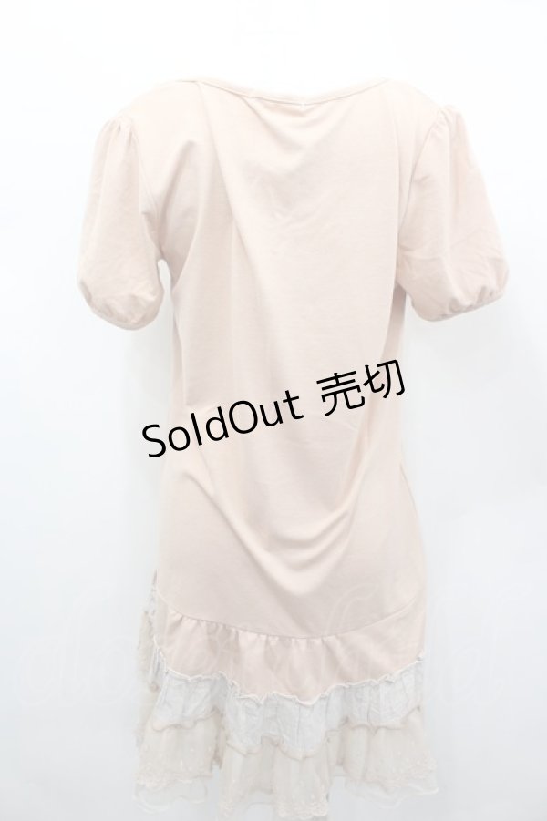 画像3: axes femme / カメオプリント半袖カットワンピース  ピンク I-26-02-13-039-AX-OP-SA-ZI (3)