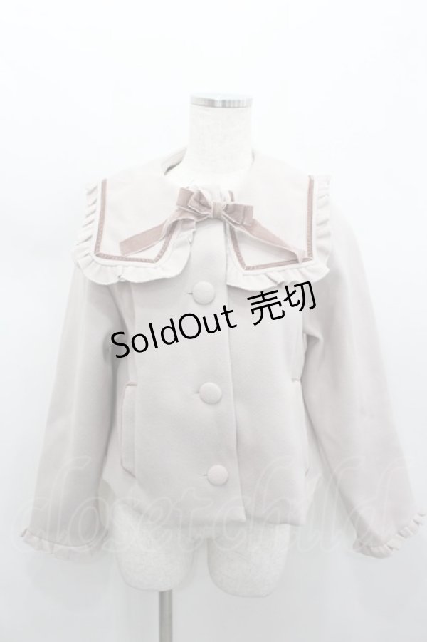 画像1: m petit by misako / セーラー襟ショートコート M ピンク I-26-02-13-004-LO-CO-TE-ZI (1)