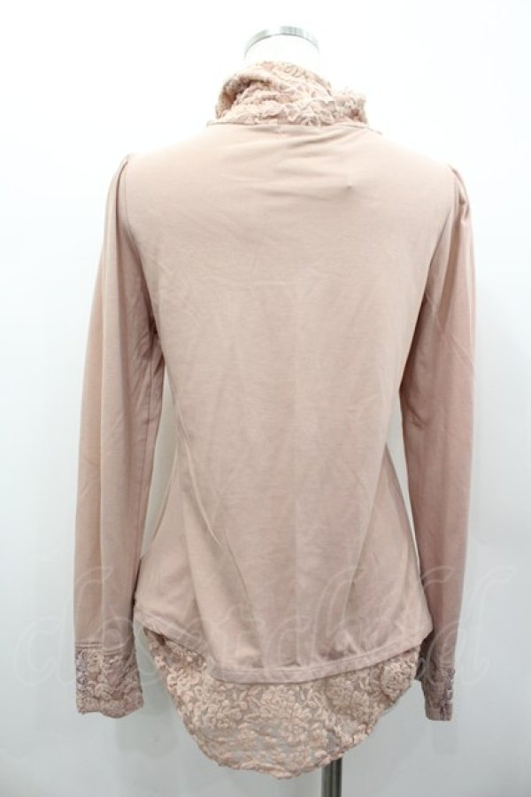 画像3: axes femme / レースハイネックカットソー  ピンク I-26-02-13-041-AX-TO-SA-ZI (3)