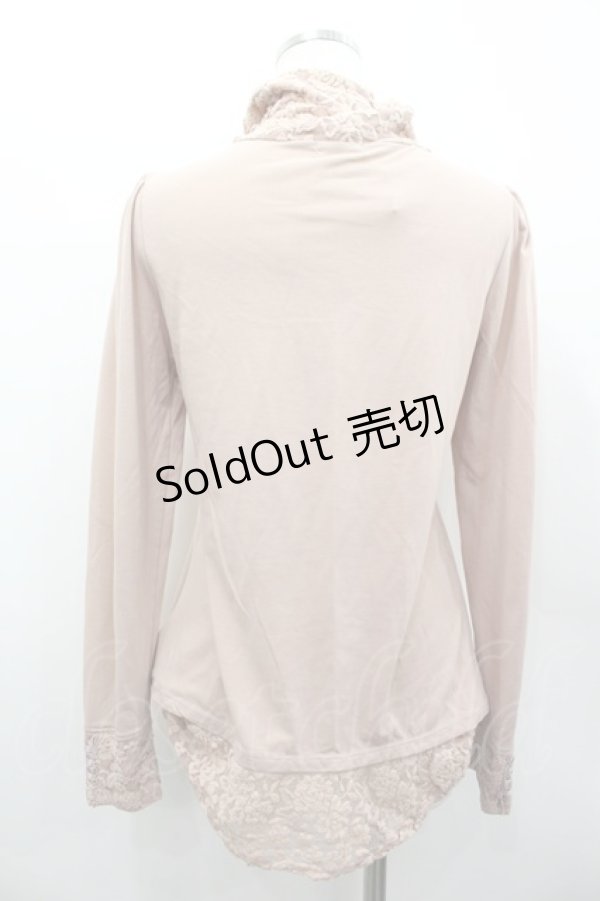 画像3: axes femme / レースハイネックカットソー  ピンク I-26-02-13-041-AX-TO-SA-ZI (3)