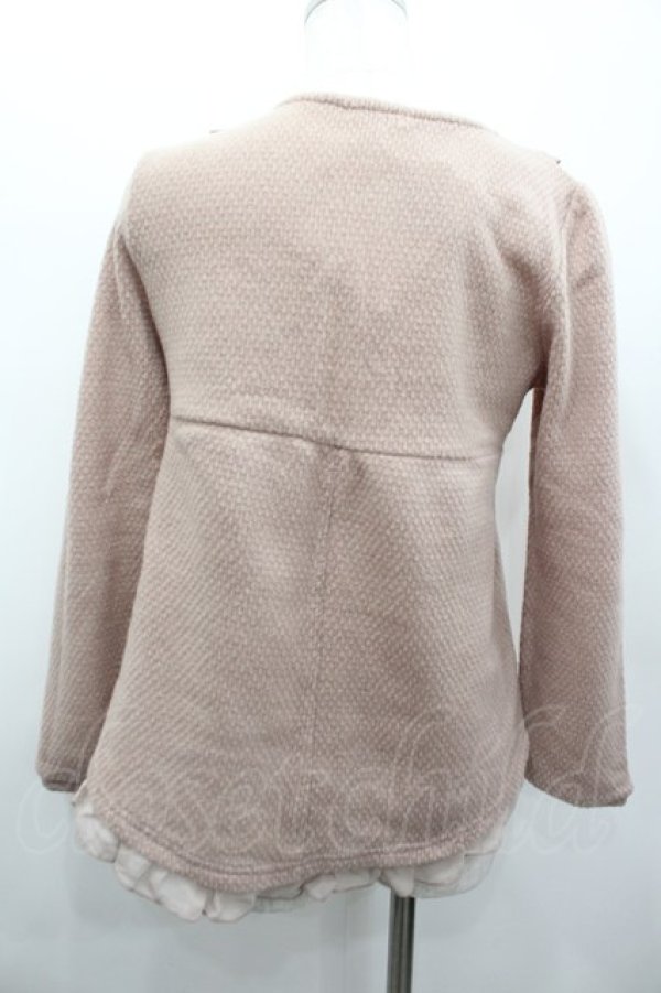 画像3: axes femme / ニットソーVネックプルオーバー  ピンク I-26-02-13-042-0-TO-SA-ZI (3)