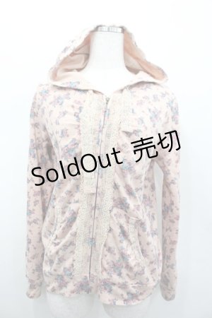 画像: axes femme / 小花柄パーカー  ピンク I-26-02-13-043-AX-TO-SA-ZI