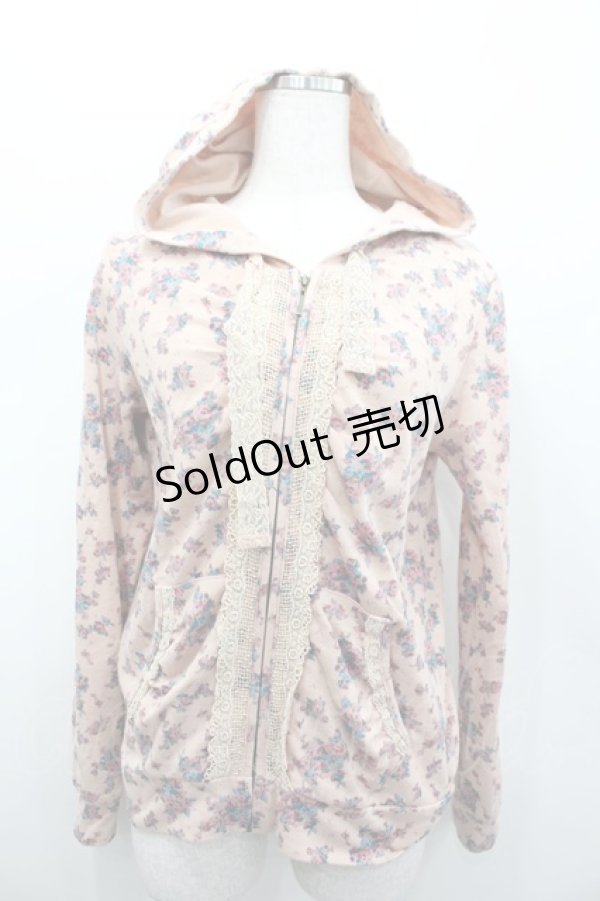 画像1: axes femme / 小花柄パーカー  ピンク I-26-02-13-043-AX-TO-SA-ZI (1)