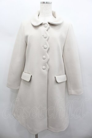 画像: Fi.n.t / ローズ刺繍衿スカラップコート F ベージュ I-26-02-13-005-CA-CO-TE-ZI