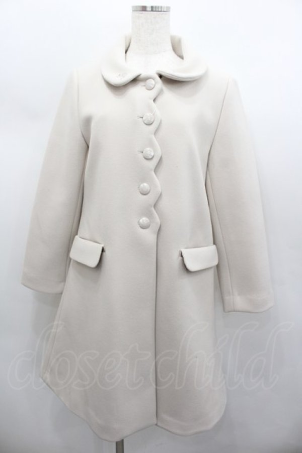 画像1: Fi.n.t / ローズ刺繍衿スカラップコート F ベージュ I-26-02-13-005-CA-CO-TE-ZI (1)