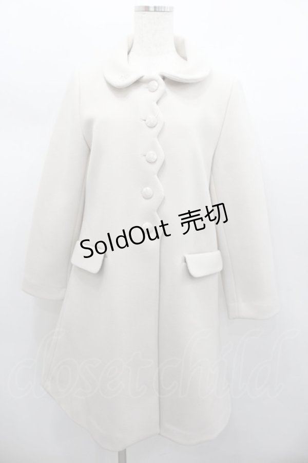 画像1: Fi.n.t / ローズ刺繍衿スカラップコート F ベージュ I-26-02-13-005-CA-CO-TE-ZI (1)