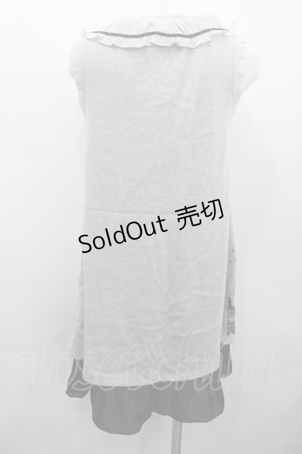 画像3: axes femme / お城柄チュニック  グレーＸ黒 I-26-02-13-048-AX-OP-SA-ZI (3)