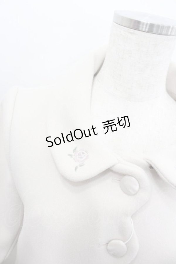 画像2: Fi.n.t / ローズ刺繍衿スカラップコート F ベージュ I-26-02-13-005-CA-CO-TE-ZI (2)