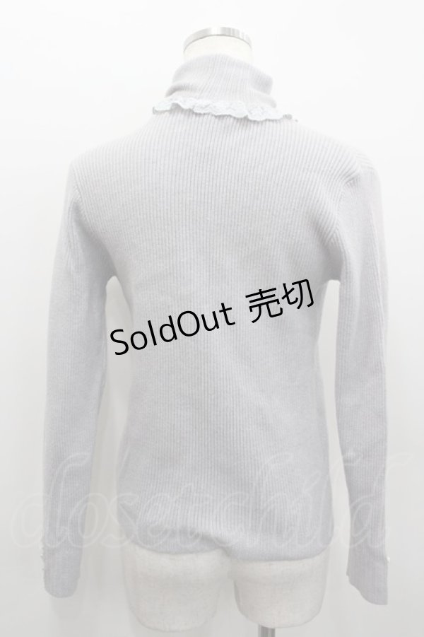 画像4: axes femme / 袖口デザインリブタートルプルオーバー  グレー I-26-02-13-049-AX-TO-SA-ZI (4)