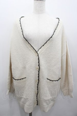 画像: Fi.n.t / Vネックニットカーディガン F アイボリー I-26-02-13-050-CA-TO-TE-ZI