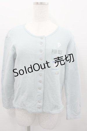 画像: PINK HOUSE / ロゴpt&ワッペンカットカーディガン  サックス I-26-02-13-051-LO-TO-SA-ZI