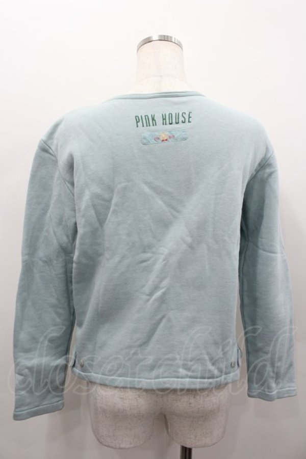画像3: PINK HOUSE / ロゴpt&ワッペンカットカーディガン  サックス I-26-02-13-051-LO-TO-SA-ZI (3)
