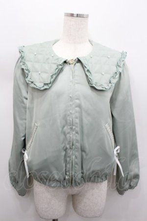 画像: axes femme POETIQUE / パールキルティングブルゾン M グリーン I-26-02-13-006-AX-JA-TE-ZI