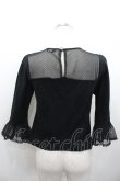 画像2: MILK / チュール切替カットソー  ブラック I-26-02-13-060-ML-TO-SA-ZI (2)