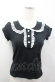 画像1: MILK / 襟付き半袖トップス  ブラック I-26-02-13-061-ML-TO-SA-ZI (1)