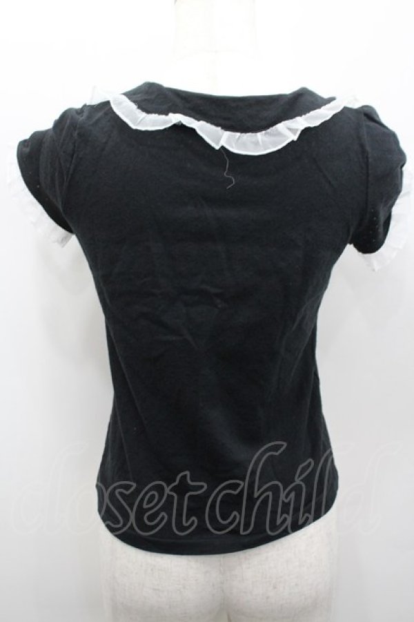 画像2: MILK / 襟付き半袖トップス  ブラック I-26-02-13-061-ML-TO-SA-ZI (2)