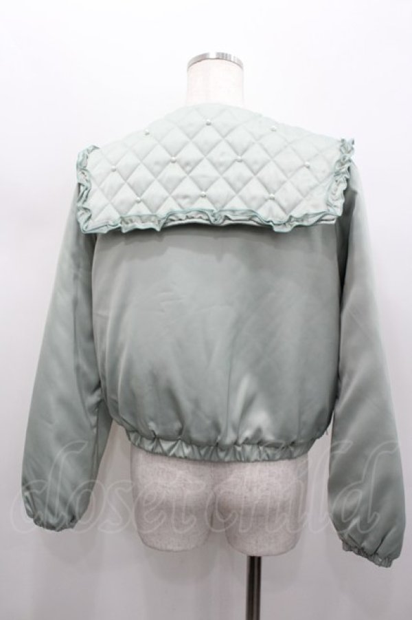 画像3: axes femme POETIQUE / パールキルティングブルゾン M グリーン I-26-02-13-006-AX-JA-TE-ZI (3)