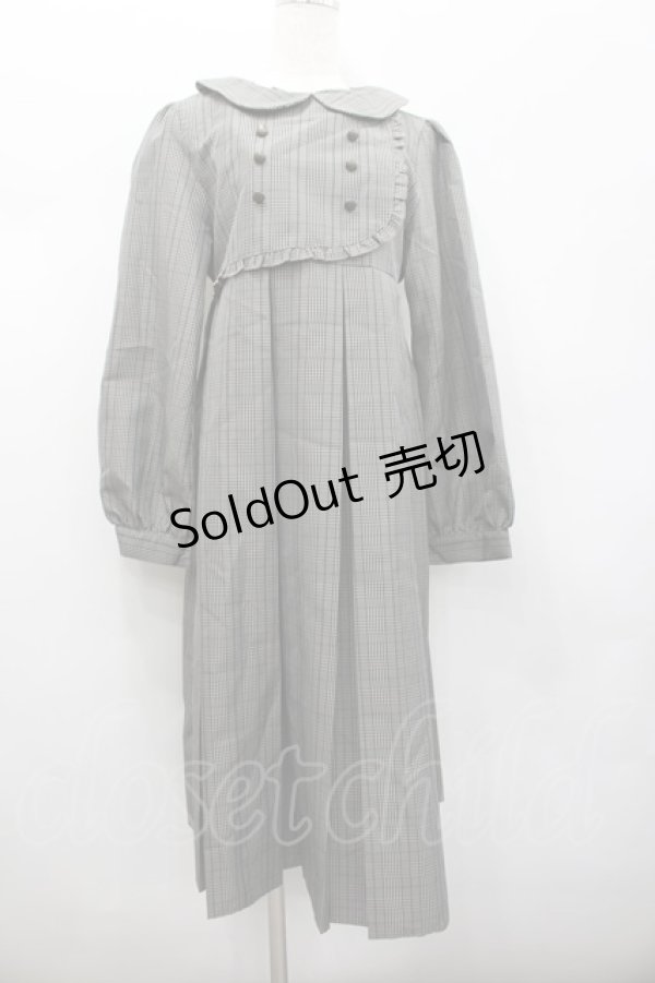 画像1: FLC / MINA*タータンチェックワンピース M グレーチェック I-26-02-13-063-LO-OP-SA-ZI (1)