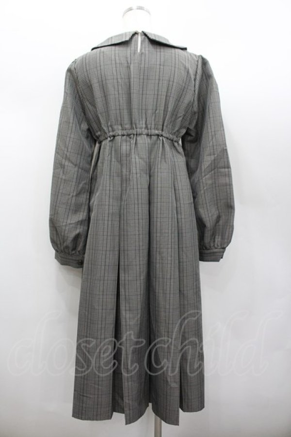 画像2: FLC / MINA*タータンチェックワンピース M グレーチェック I-26-02-13-063-LO-OP-SA-ZI (2)