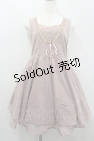 画像: axes femme / バラ柄ふくれジャガードチュニ  ピンク I-26-02-13-070-AX-TO-SA-ZI