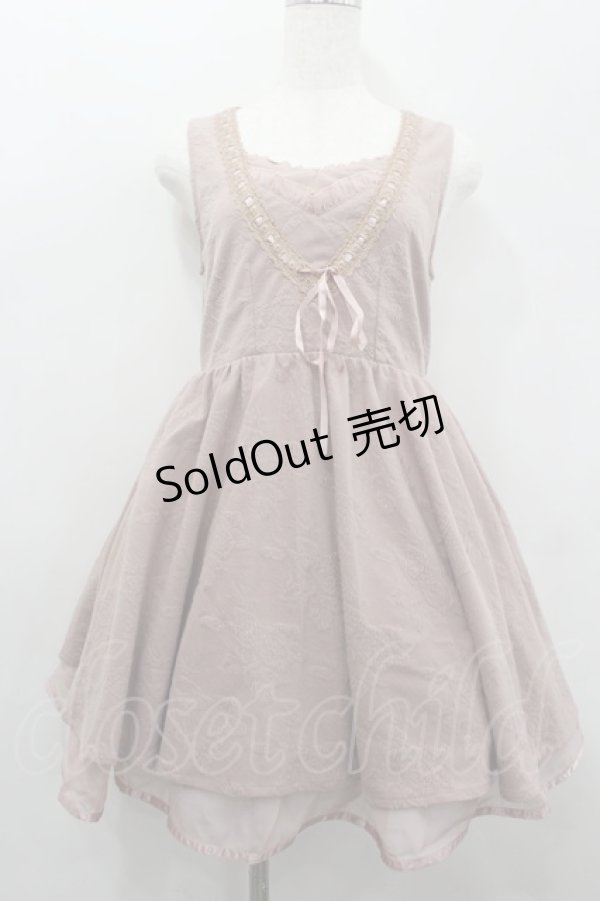 画像1: axes femme / バラ柄ふくれジャガードチュニ  ピンク I-26-02-13-070-AX-TO-SA-ZI (1)