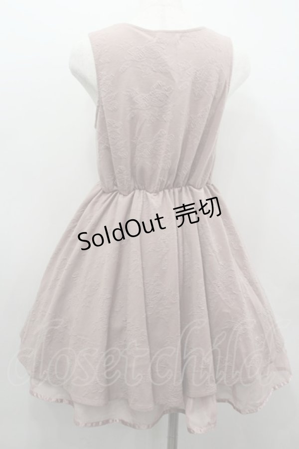 画像3: axes femme / バラ柄ふくれジャガードチュニ  ピンク I-26-02-13-070-AX-TO-SA-ZI (3)