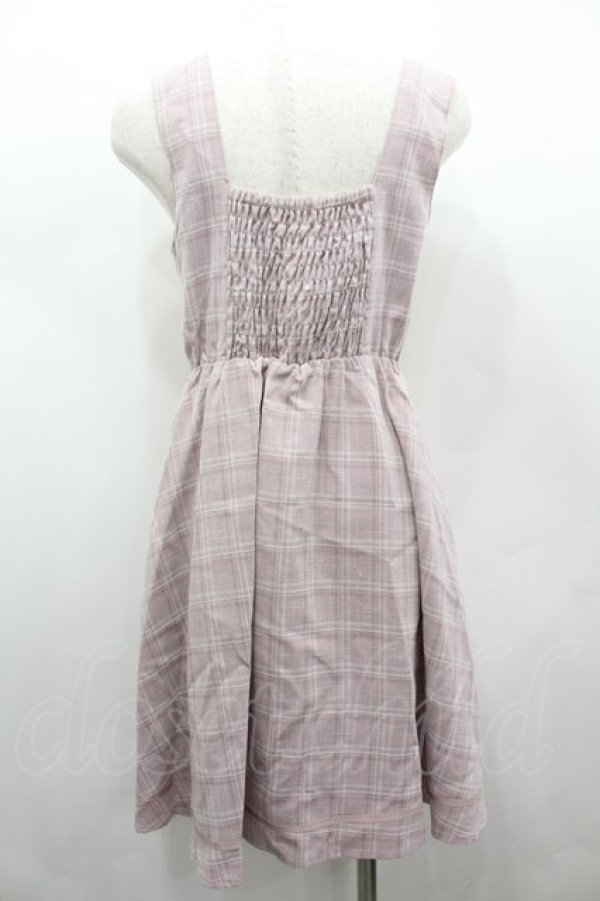 画像3: axes femme / チェック柄ジャンパースカート  ピンク I-26-02-13-074-AX-OP-SA-ZI (3)