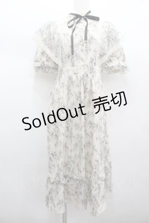 画像: Amavel / Feminine Laceワンピース  アイボリーＸ黒 I-26-02-13-075-CA-OP-SA-ZI