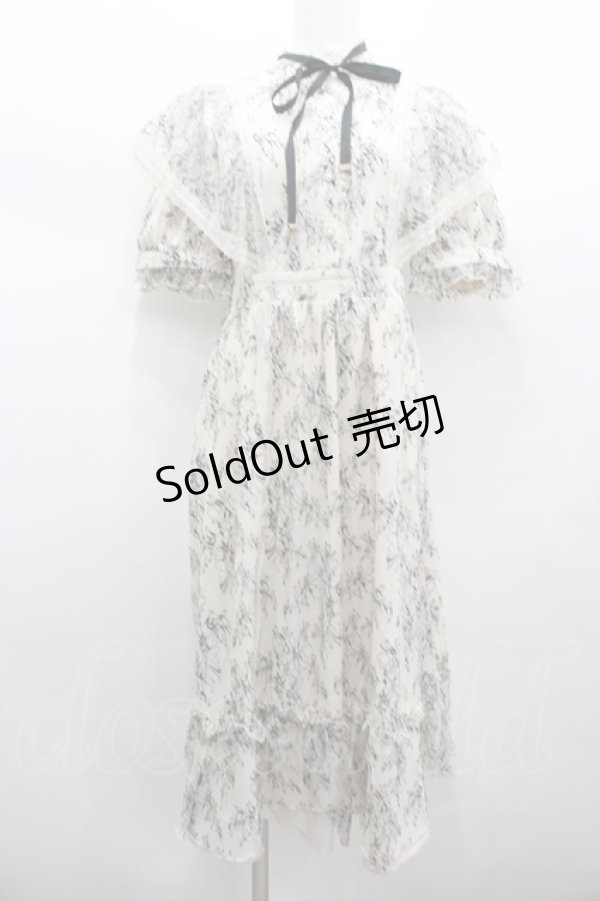 画像1: Amavel / Feminine Laceワンピース  アイボリーＸ黒 I-26-02-13-075-CA-OP-SA-ZI (1)